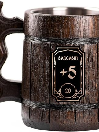 Деревянная пивная кружка с сарказмом для D&D, пивной бочонок, персонализированная пивная кружка, подарок для D&D