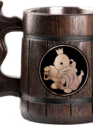 Деревянная пивная кружка FF Tonberry, персонализированная кружка с гравировкой, кружка на заказ.