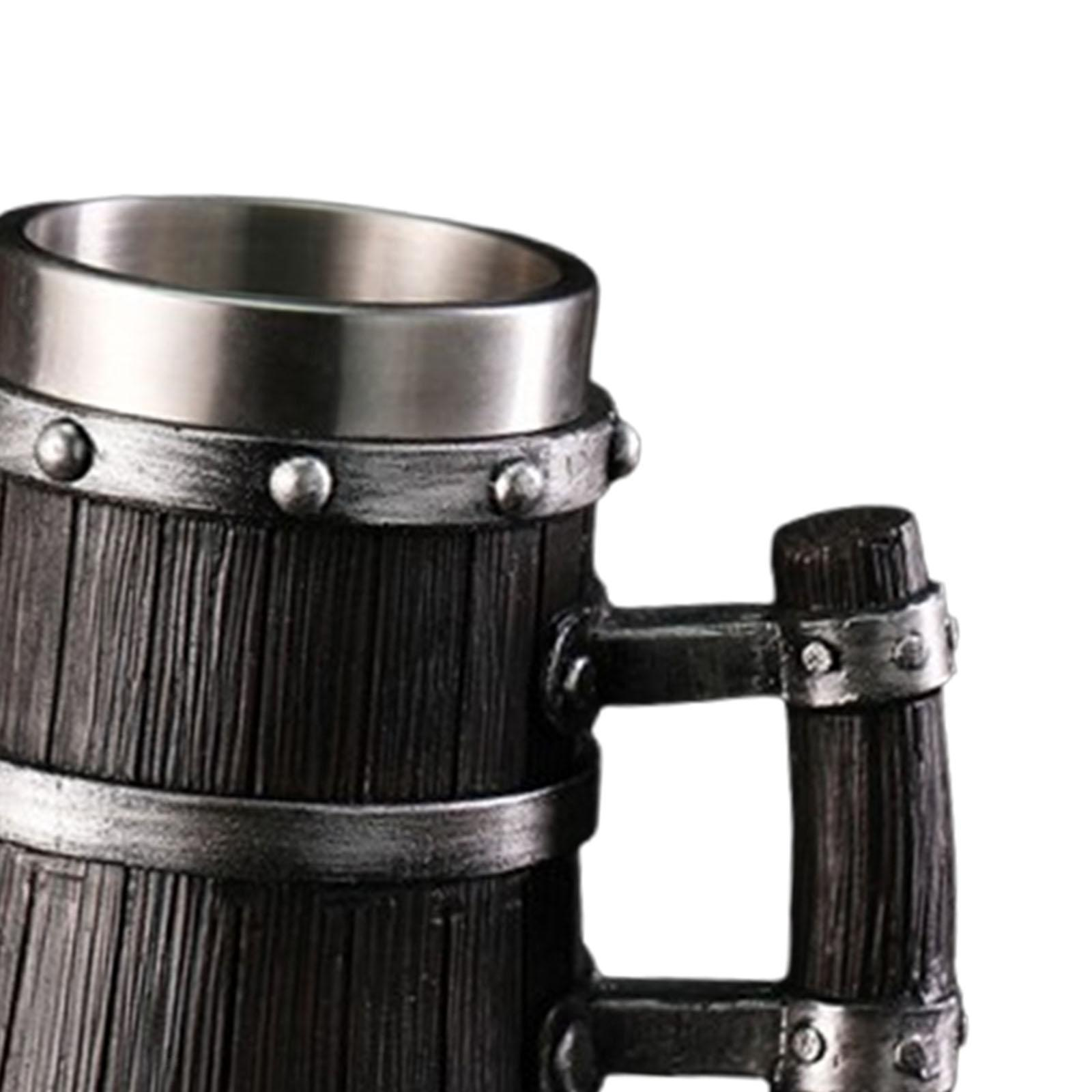 Bierkrug aus Holzfass, 600 ml, Bierbecher im Vintage-Stil, für die — изображение 6