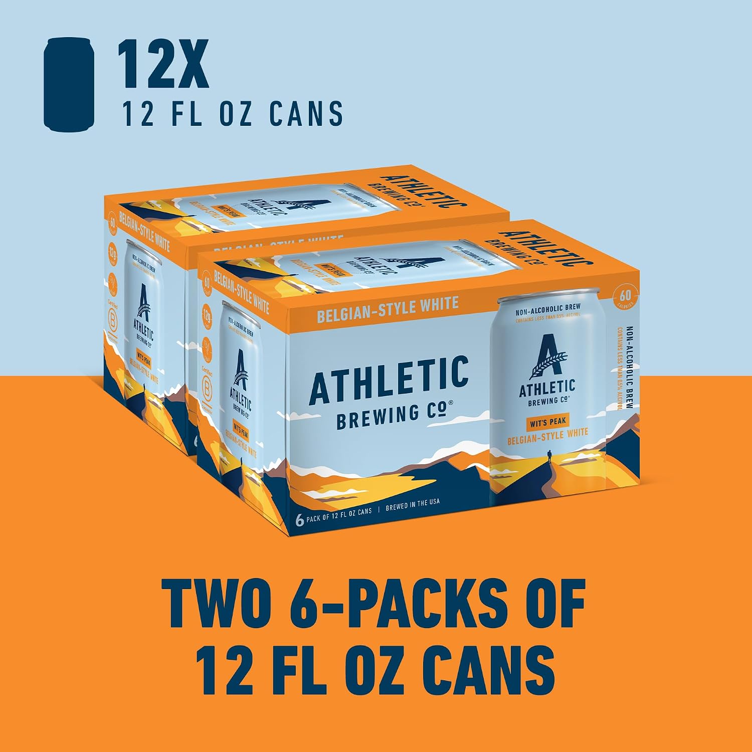 Athletic Brewing Company Craft Non-Alcoholic Beer - 12 Pack x 12 Fl Oz Cans