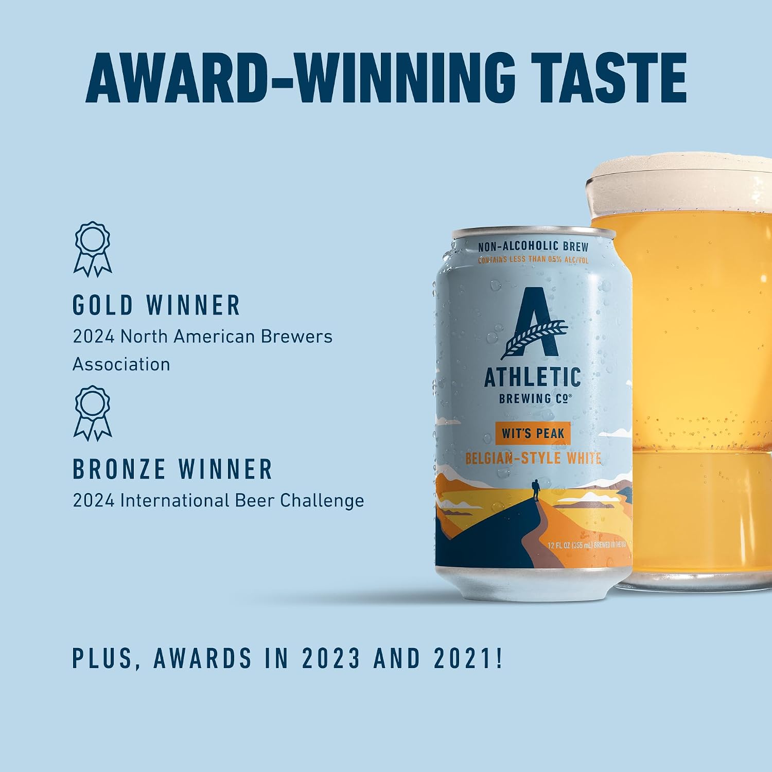 Athletic Brewing Company Craft Non-Alcoholic Beer - 12 Pack x 12 Fl Oz Cans — изображение 3