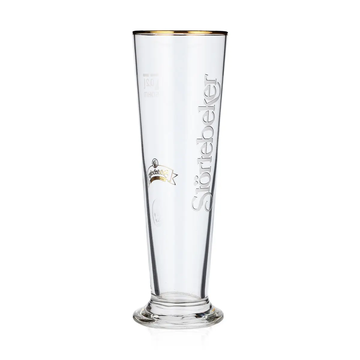 6x Störtebeker beer glasses 0.2l stem Simple logo with gold rim — изображение 3