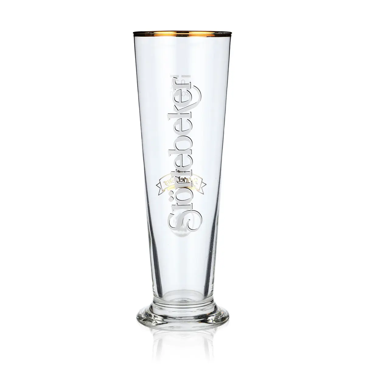 6x Störtebeker beer glass, stem design, gold rim relief, 0.3 l — изображение 2