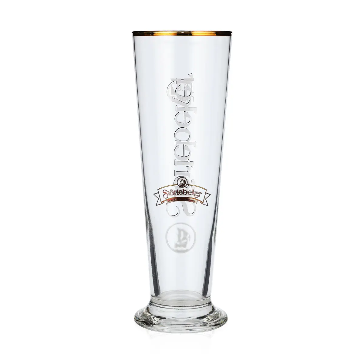 6x Störtebeker beer glass, stem design, gold rim relief, 0.3 l — изображение 4
